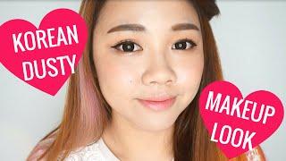 Korean Dusty Rose Make Up Look ft Carmen Layrynn| COSME-DE.COM