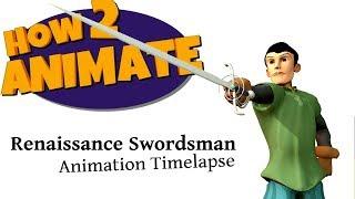 Animating a Renaissance Swordsman Timelapse | HOW2ANIMATE