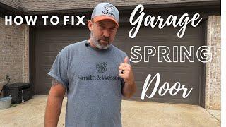 HOW TO Fix Garage Door Broken SPRING