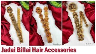 Traditional Bridal Hair Jadai Billai Accessories |  Gold Plated Hair Jewellery | Jewel Palace