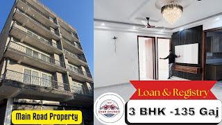 3 BHK फ्लैट 135 गज @95 लाख, लोन और रजिस्ट्री के साथ| 3 BHK In Chattarpur South Delhi