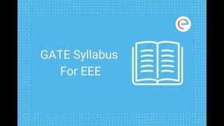 gate 2022 electrical engineering syllabus