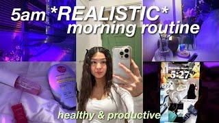 5AM MORNING ROUTINE 2024 | realistic, healthy & productive!