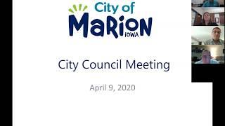 Audio/Presentation of Marion City Council Meeting - 04.09.20