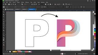 HOW TO MAKE ALPHABET P LOGO DESIGN IN COREL DRAW | CORELDRAW TUTORIALS | DOCTOR DESIGN