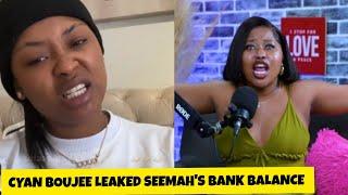 Seemah reacts to Cyan boujee leaking her bank balance on social media