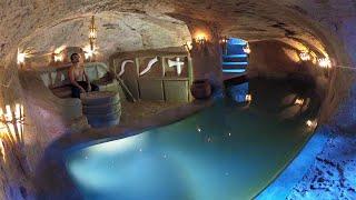 How to Build Private Underground Temple Tunnel House With Swimming Pool