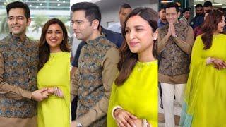 Parineeti Chopra & Raghav Chadha arrived at Delhi Airport ️