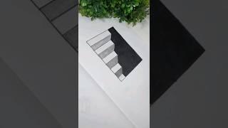 How to draw 3d steps #shorts #drawing #art #3d #ytshorts