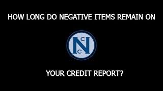 How long do negative items and inquiries remain on your credit report?