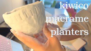 making macrame planters (relaxing vlog) kiwico review