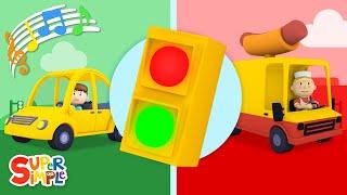Red Light, Green Light featuring Carl's Car Wash | Stop and Go | Super Simple Songs