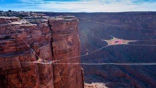 BASE Jumping and Slacklining on the World's Biggest Hammock