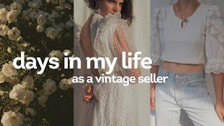 days in my life as a vintage seller, fleamarkets sundays, pack orders with me & more 