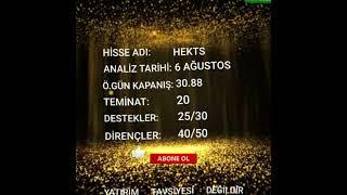 HEKTS HİSSE ANALİZ VE YORUM #hekts