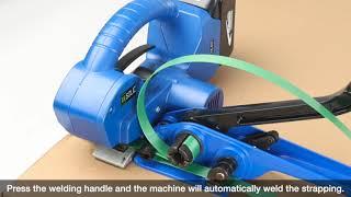 Electric Strapping Machine - Handheld Semi-Automatic Banding Tools for 1/2-3/4 in PP PET Straps