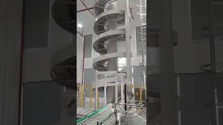 Maxsen spiral conveyor installation testing in the enduser's wharehouse