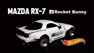 MAZDA RX-7 FD Rocket Bunny Hotwheels Custom Diecast