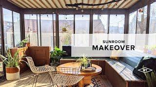 Dreamy Sunroom Makeover/ Using  Reclaimed Materials!