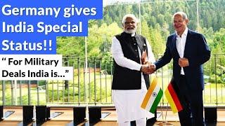 Germany gives India Special Status | For Military Deals India is our top partner