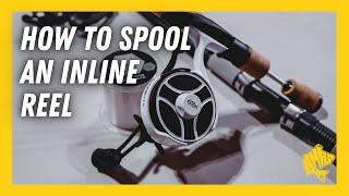 How to Spool an INLINE Ice Fishing Reel (13 Fishing Black Betty FreeFall Ghost)