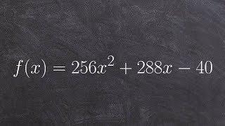 Learn to solve a quadratic by the AC method of factoring