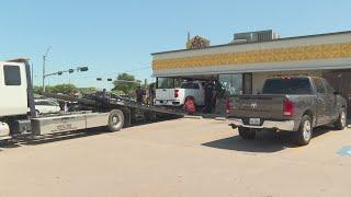 Two injured after truck crashes into Church's Chicken in Temple