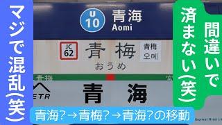 【間違い!?混乱!?】青海（あおみ）→青梅（おうめ）→青海（おうみ）に行ってみた。