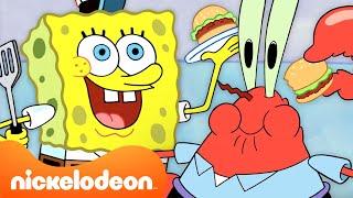 SpongeBob Schwammkopf | 60 MINUTEN in der Krossen Krabbe  | Nickelodeon Deutschland