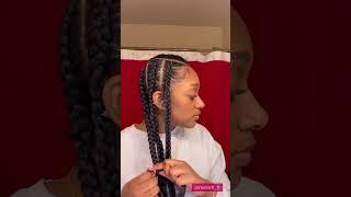 FEEDIN BRAID STYLES #naturalhair #feedinbraids #knotlessbraids #protectivestyles #hairgrowthoil