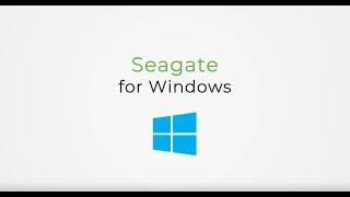 Getting Started with your Seagate Drive in Windows