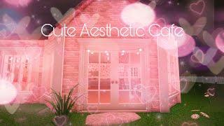 Cute aesthetic Valentine's themed cafe | Bloxburg| Elysian Hxney