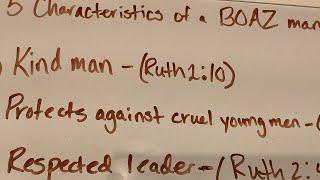 5 Characteristics of a BOAZ Man