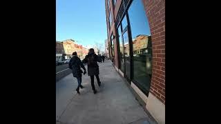 Super Fast Starbucks Delivery POV Walking in the City in Sunny Weather