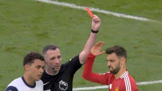 Bruno Fernandes Red Card vs Tottenham, Manchester United vs Tottenham, English Premiere League 2024