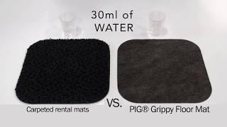 PIG Grippy Floor Mat Absorbency Test