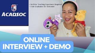 ACADSOC INTERVIEW + DEMO PASSED 100% | 2024