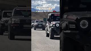 Convoy of 10 Indian Cars rolling near Everest Base Camp in China | Road To Lhasa trip |