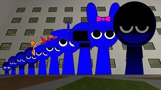 All the Sizes Of Nightmare Sprunki blue Jevin want me to help them in Gmod