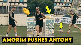 CLIP: Antony Trains his Shooting,Dribbling and Speed in Brazil, Prepared for Ruben Amorim