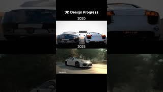My 3D work progress from 2020-2025 #blenderguru #automobile #blendergameengine