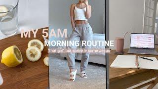 My 5AM “THAT GIRL” Winter Morning Routine | intentional, realistic, & productive