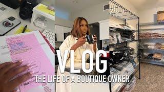 VLOG: ORGANIZING BOUTIQUE INVENTORY, PO BOX UNBOXING, STAYING ORGANIZED, SOLO DATE | TROYIA MONAY