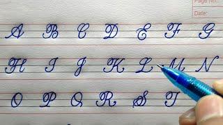 How to write Cursive Writing for Beginners | English Capital Letter Handwriting | Palash Calligraphy