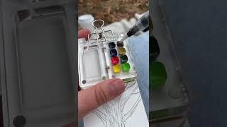 The Pocket Palette is beginner friendly.  Now you can watercolor anywhere!