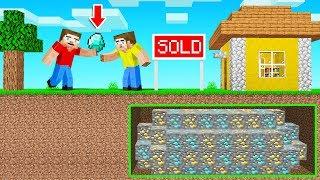 BUYING MY FRIEND’S HOUSE In MINECRAFT! (found a secret below)