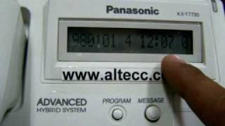 Tutorial PANASONIC KX-TES824 cambio de fecha y hora