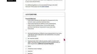 Course Instructions Form- Accommodated Testing in the ASAC Instructor Portal