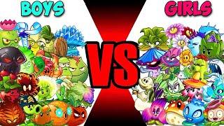 All Plants GIRL vs BOY Team - Who Will Win? - Pvz 2 Team Plant vs Team Plant