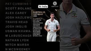 Australia squad announced test series against India #ausvind